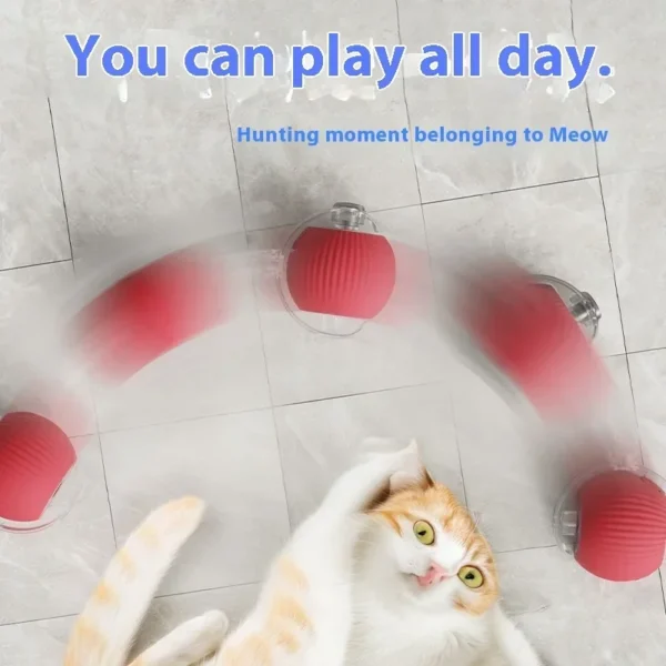 Interactive Cat Toys Ball Auto Electric Rolling Ball Toys for Cats/Kitty Pets Smart Automatic Teaser USB Rechargeable 4