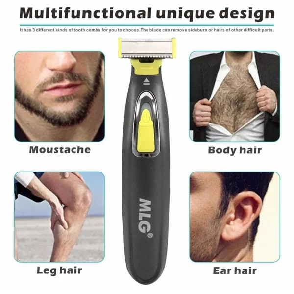 MLG Electric Shaver For Men and Women Portable Full Body Trimmer USB T Shaped Blade Razor For Beard Armpit For Washable 6