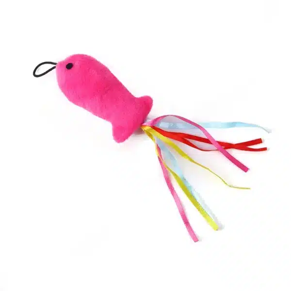 9 Pack Colorful Feather Replacement Head Funny Cat Stick Tassel Feather Feather Fishing Rod Cat Toy Set Cat Toys Interactive 5