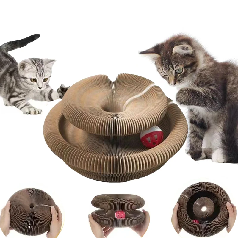 Magic Cat Toy Interactive Cats Ball Toys Kitten Game Training Stuff Fun Multiple Shapes Corrugated Paper Cat House Pet Supplies 1