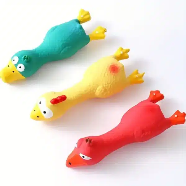 Dog Toys Make a Sound Cooing Chicken Dog Toy - Durable Latex Chew For Small To Medium Breeds Interactive Play & Dental Health 2