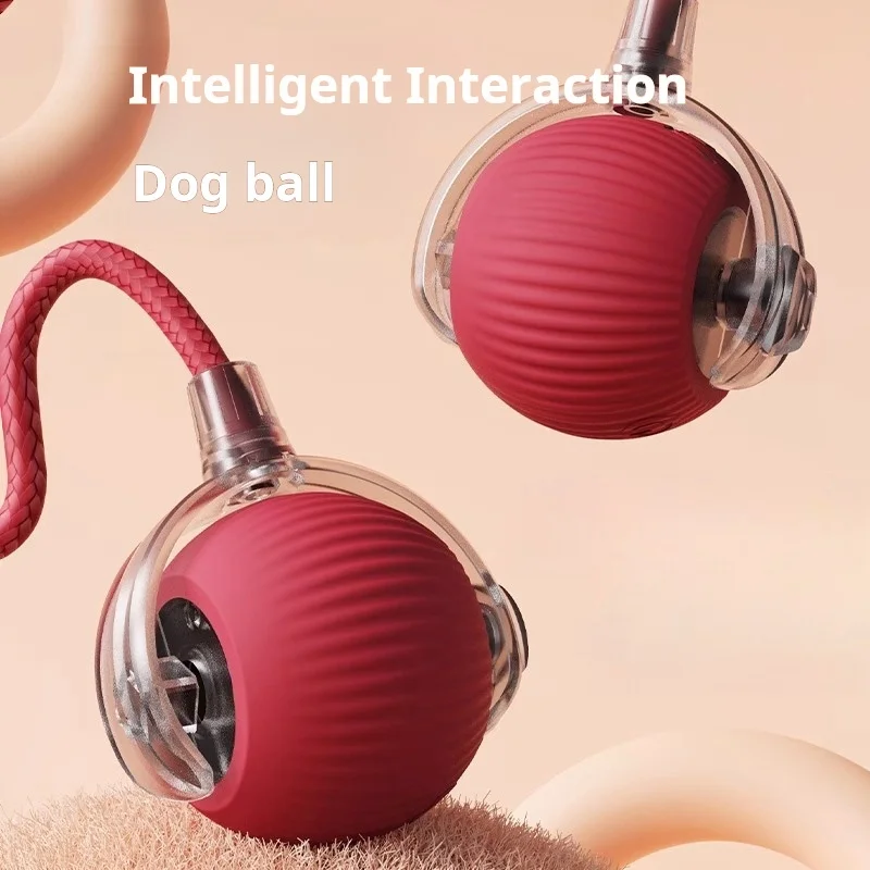 Electric Dog Ball Toys Automatic Rolling Ball Rechargeable Smart Pet Interactive Plush Toy Dog Cat Training Imitate Mouse 1