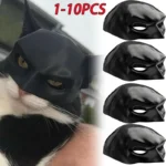 Bat Cat Avenger Mask Black Matte Bat Mask Superhero Pet Toys Cat Bat Pet Man Mask for Cat and Dogs Spooky Make-up Party Toy 1