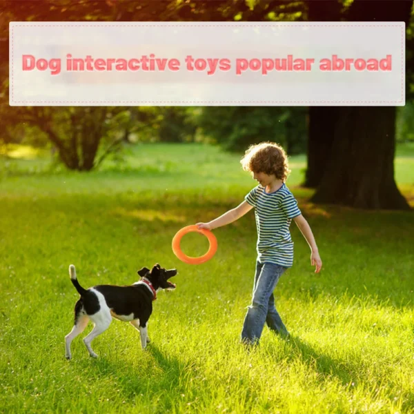 1pc Orange Dog Toys Pet Flying Disk Training Ring Puller EVA Interactive Training Ring Puller Resistant for Dogs 3