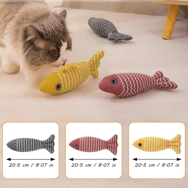 Cat Toys Fish Catnip Toys Interactive Cat Toy Cat Chew Toy Cat Pillow Toys Kitten Exercise Kicker Toys for Indoor Cats Kitty Kit 5