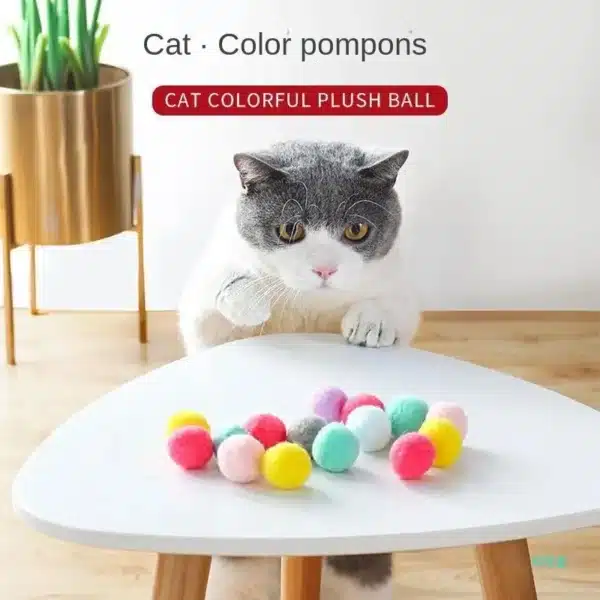 Cat Toys Interactive Launch Training Toy For Pet Kitten Creative Mini Shooting Gun Games Stretch Plush Ball Toys Pet Supplies 3