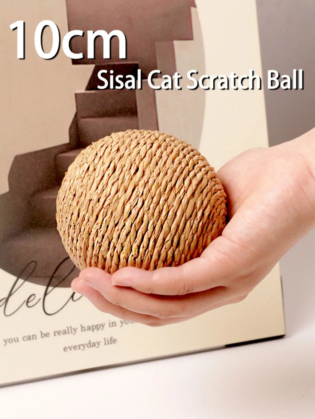 10CM Interactive Sisal Cat Scratching Ball Toy For Kitten Teeth Cleaning Anti Bite Cat Ball Sounding Toy Pet Supplies 1