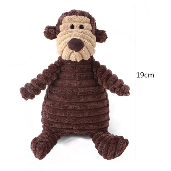 Corduroy Dog Toys for Small Large Dogs Animal Plush Dog Squeaky Toy Puppy Chew Toys Bite Resistant Pet Toy For Dogs Squeaker 4