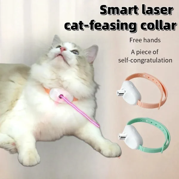 Laser Cat Collar Teasing Cat Electric USB Charging Kitten Automatic Cats Toy Smart Laser Teasing Cat Interactive Toy 고양이 장난감 1