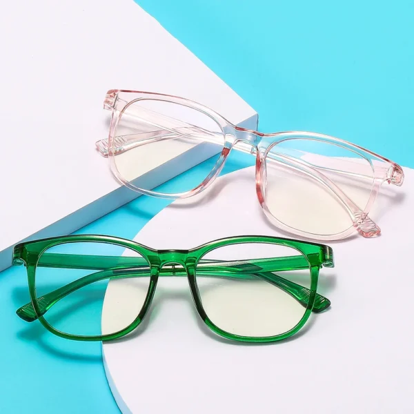 Transparent Computer Glasses Frame Women Men Anti Blue Light square Eyewear Blocking Glasses Optical Spectacle Eyeglass round 6