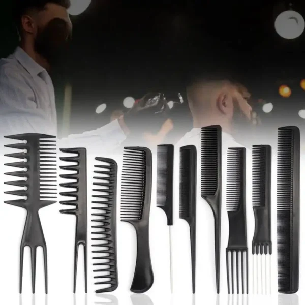 【Hot sales】10 Hair comb Barbershop hair comb Steel needle comb plastic comb flat head comb pointy tail 3