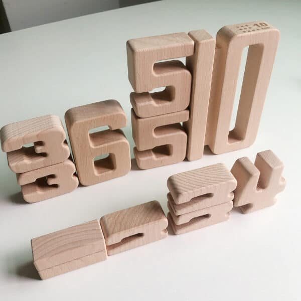 Early childhood education early education enlightenment cognitive digital beech blocks - Image 4