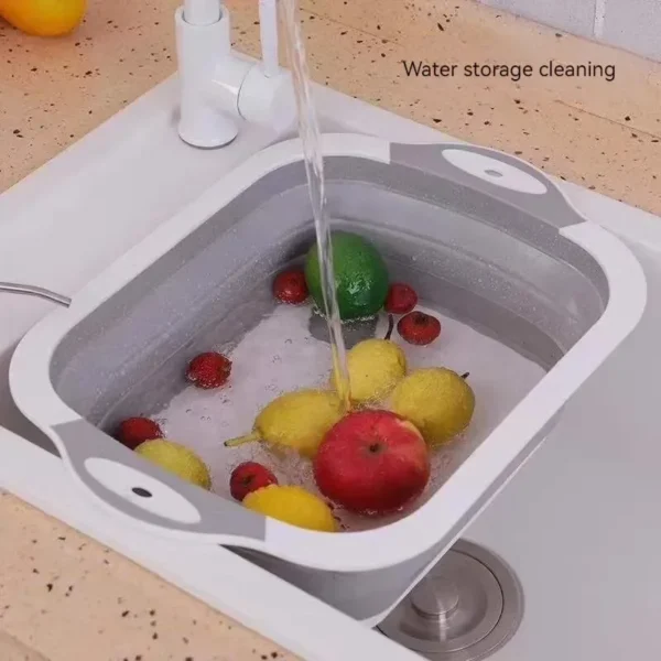 New Multifunctional Cutting Board Folding Cutting Board Kitchen Supplies Are Convenient and Simple Draining Basket 1