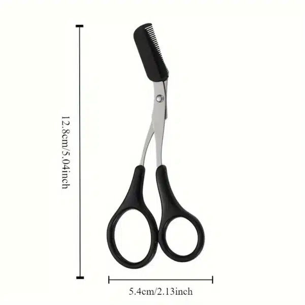 Stainless Steel Eyebrow Trimming Scissors With Comb, Safe Eyebrow Trimming Makeup Tool, Precise Creation Of Perfect Eyebrow Shap 6