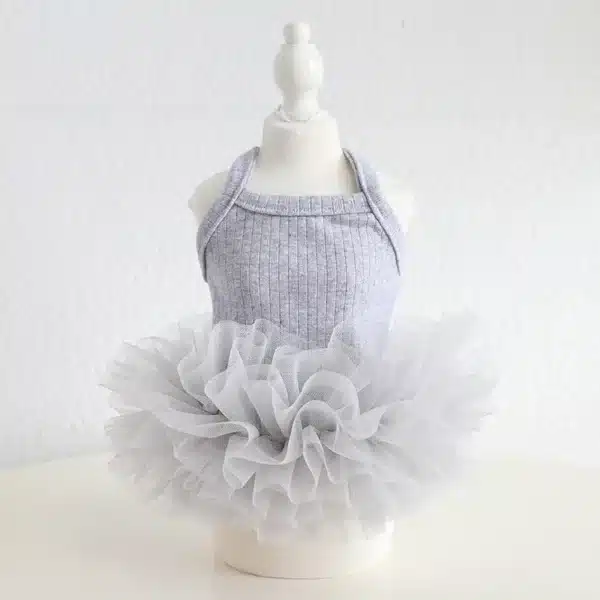 Puppy Clothes 2024 Pet Vest Jumper Dresses With Ballet Flullet Skirt Summer Spring Dog Fancy Apparel 4 Color XS XL Girl Princess 5