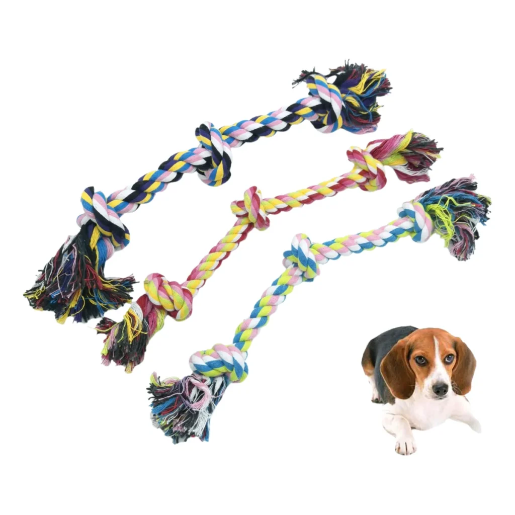 Toys for dog  multicoloureRope 15cm/30cm/40cm  pet supplies Pet Dog Puppy Cotton Chew Knot Puppy Relieving Stuffy Cleaning Teeth 1