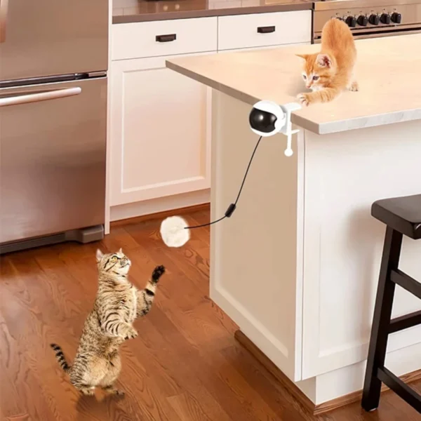 1Pc Fun Lifting Ball Electric Motion Cat Toy With Automatic Retractable Cat Teasing Ball Rotating Interactive Puzzle Pet Toys 4
