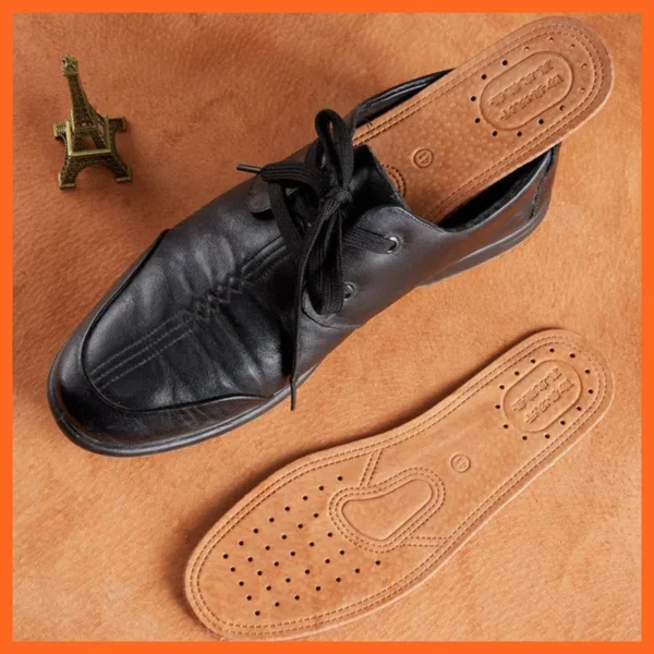 1 Pair Cowhide Insoles For Shoes Men Comfortable Deodorant Casual leather Insole Feet Quality Genuine Leather Flats Shoe Sole 3