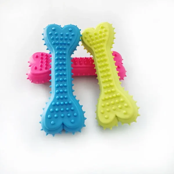 1PC Pet Chew Toy Soft Rubber Bite-resistance Bone Shape Teeth Grinding Chewing Toys for Small Dogs Training Pet Supplies 5
