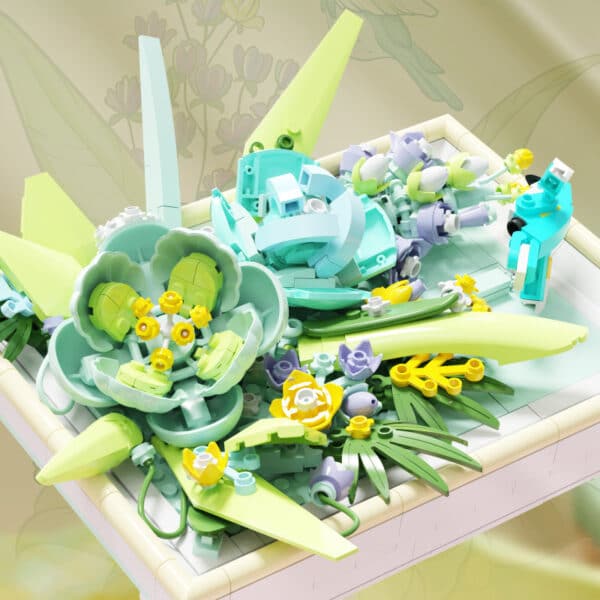 Creative Photo Frame Bouquet Small Particle Building Blocks Toy - Image 3