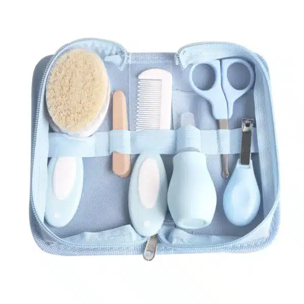 Baby Care Kit six-piece baby nasal inhaler Nail clipper brush file Comb scissors set daily cleaning and care accessories for bab 3