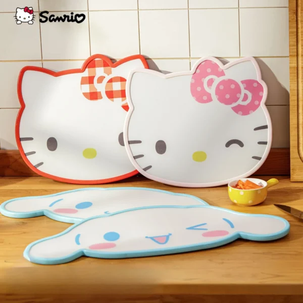 Sanrio Hello Kitty Cartoon Shape Cutting Board Food Grade PP Cutting Board Double-sided Fruit Baby Food Supplement Cutting Board 1
