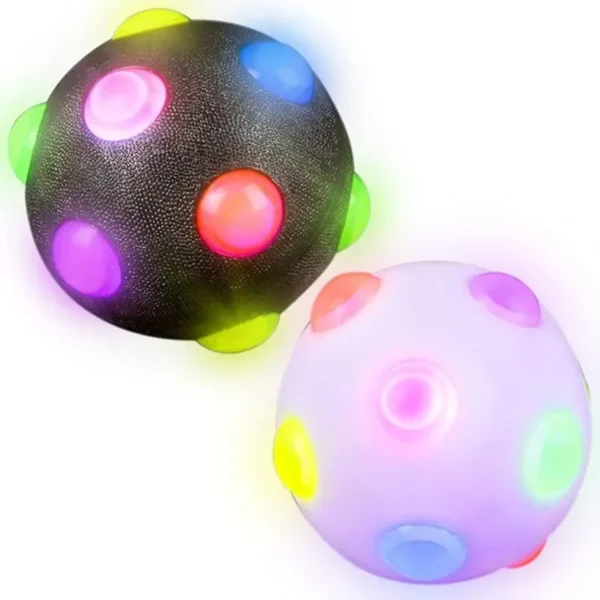 Dog Toy Glowing Ball LED Puppy Balls Flashing Elastic Ball Toy Pet Color Light Ball Interactive Toys For Cats Small Dogs Child 4