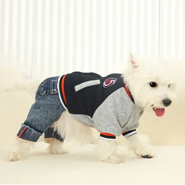 Warm Dog Clothing Winter Pet Clothes Jumpsuit Rompers Puppy Apparel Yorkie Pomeranian Poodle Bichon Frise Schnauzer Dog Hoodie 5