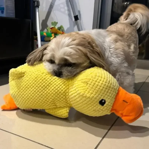 Pet Plush Toy Dog Calming Duck Stuffed Duck Toys Chew Toy Squeaky For Puppy Pet Teeth Cleaning Chew Pillow Toy Pet Supplies 3