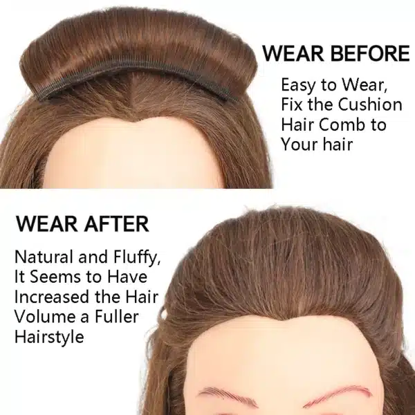 Synthetic Hair Bun Invisible Comb Wig Clip Styling Adds Women's Hair Volume Hair Pads Women's Simple Monochrome Hair Accessories 2