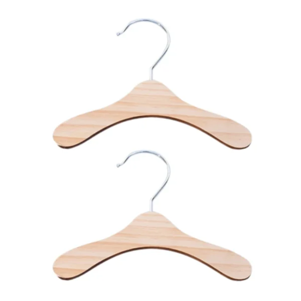 10 Pieces Wooden Pet Apparel Hangers Wooden Portable Clothes Hanger Durable Gift 4