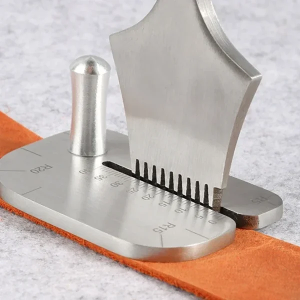 DIY Leather Pulling Board Practical Cutting Ruler Tool， Stainless Steel Manual Leather Cut Auxiliary Accessories Auxiliary Tools 3