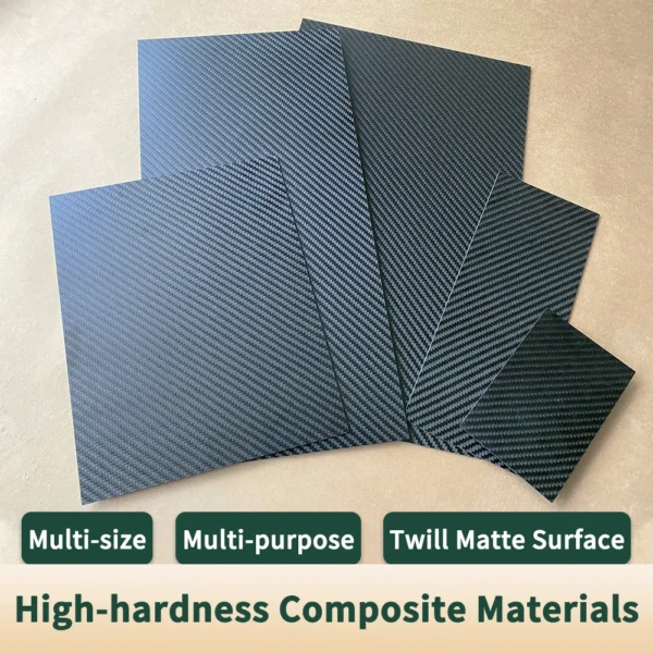 1Pcs Thickness 3mm 3K Twill Matte Carbon Fiber Board Size 75-400mm High Strength Pure Carbon Fiber Corrosion Resistant Material 5