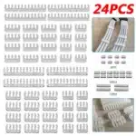 24pcs Cable Comb Organizer Acrylic for 3.0-3.6mm PC Power Cables Wiring 6/8/24 Pin Computer Cable Manager Clamp Clips 1