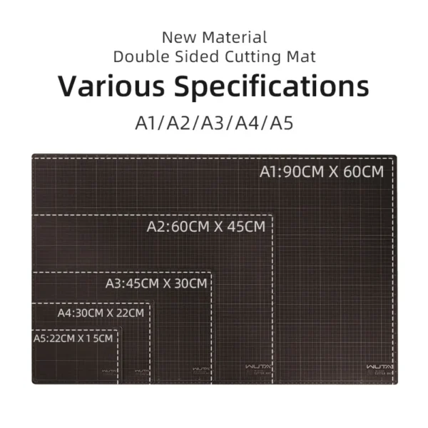 WUTA New Fabric Cutting Mat, Leather Cutting Board A1 A2 A3 A4 A5 Professional Self Healing Quality Double-Sided  Craft Tool Set 2