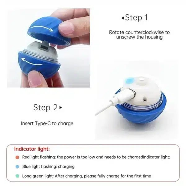 Dog Toy Ball Automatic Moving Bouncing Rolling Ball USB Smart puppy Interactive Dog Chew Toy Ball 2