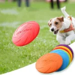 15/22cm Silicone Flying Disc Dog Toy Fashion Multicolor Resistant Chew Toys Puppy Outdoor Game Trainning Interactive Supplies 1