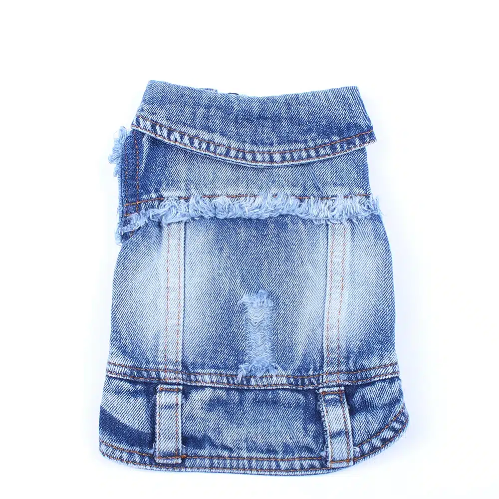 Dog Cat Jeans Jacket Blue Denim Coat Vest Pet Puppy Spring/Autumn Clothes Apparel 6 sizes 1