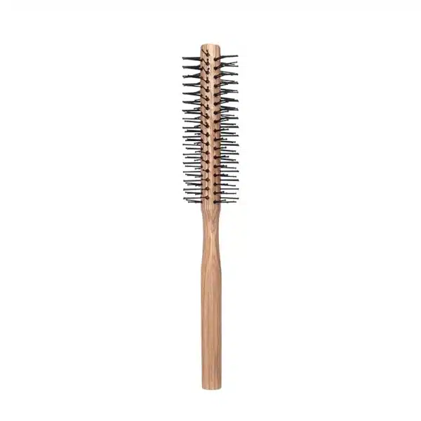 1 wooden handle curling brush nylon circular hair comb curling brush professional salon styling tool Special for real hair wigs 6