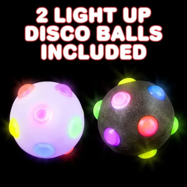 Dog Toy Glowing Ball LED Puppy Balls Flashing Elastic Ball Toy Pet Color Light Ball Interactive Toys For Cats Small Dogs Child 2