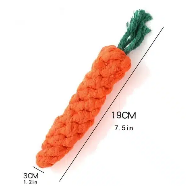 1pc Pet Knot Toy for Dog and Cat Carrot Shape Dog Chew Toys Cotton Rope Toys for Indoor Dogs Cat Toys Dog Accessories 5