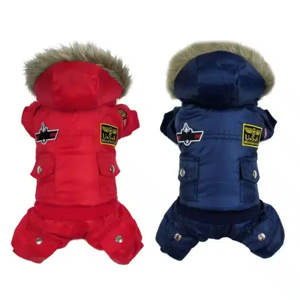 Warm Dog Coat Jacket Four Legs Jumpsuit Pants Apparel Winter Waterproof Pet Dog Clothes Fashion for Chihuahua Yorkie 3