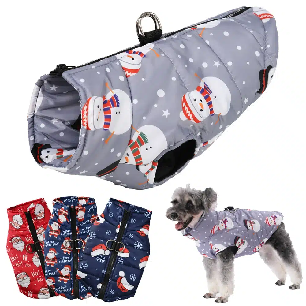 Christmas Clothes For Small Medium Dogs Jacket Cats Vest Winter Warm Coat New Year Festival Costume Puppy Apparel Pet Outfits 1