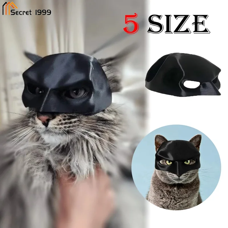 Halloween Black Bat Cat Avenger Mask Cosplay Hat Cat Funny Toys Cool  Superhero Cat Masks Pet Supplies Photos Props 1