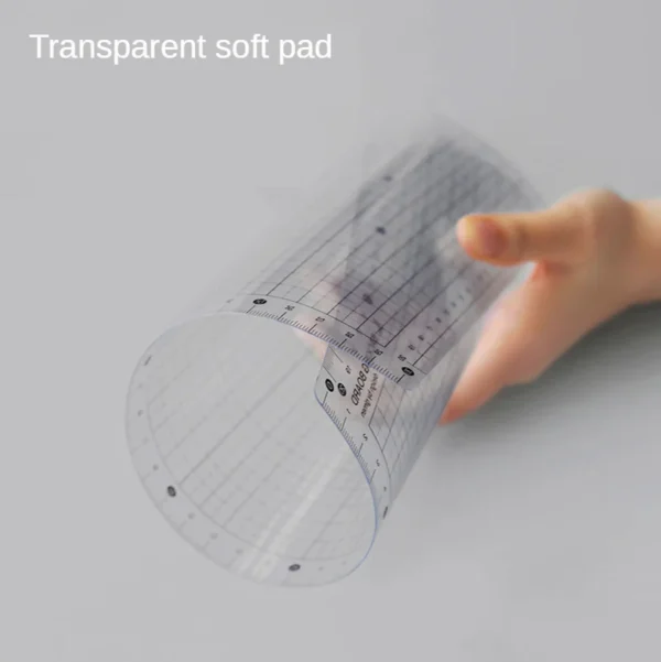Transparent Ruler Board A4 B5  Students Writing Desk Pad PVC Grid Sewing Cutting Mats Drawing Clipboard Measuring Supplies 2