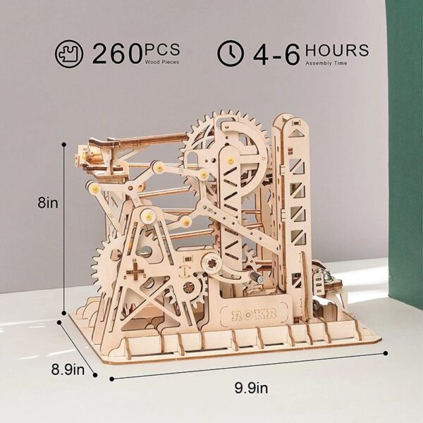 Robotime ROKR Blocks Marble Race Run Maze Balls Track DIY 3D Wooden Puzzle Coaster Model Building Kits Toys for Drop Shipping - Image 7