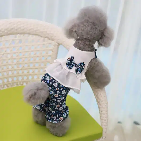 Dogs and Cats Dress Jumpsuit Floral & Tulle Design Pet Puppy Dress Skirt  Spring/Summer Clothes Apparel 6