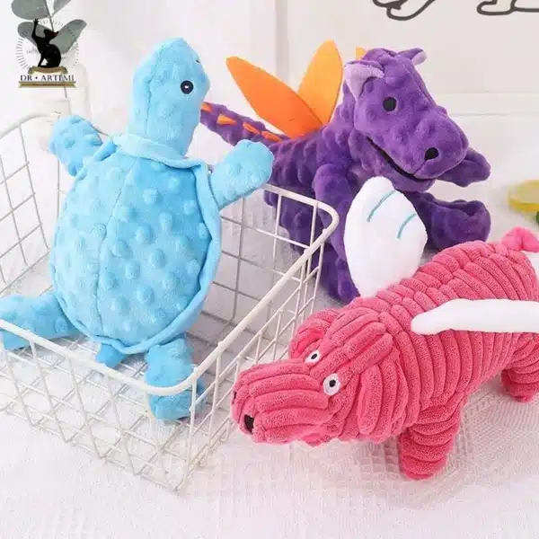 Plush Velvet Toy for Dogs Squeaky Toy Bite Resistant Chewable Toy Molar Teeth Cleaning Dog, Pet, Small, Medium Big Dogs 2