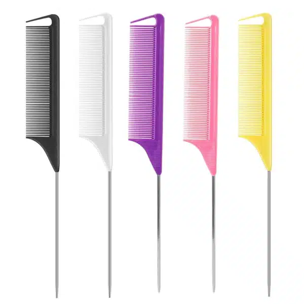 Professional Pointed Tail Hair Styling Comb Antistatic Hair Dye Brush Barber Steel Needle Pin Rat Tip Combs Barber Accessories 1