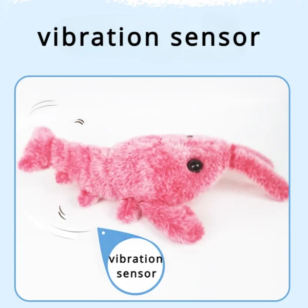 New Cat Toys Electric Lobster USB Rechargeable Simulation Jumping Shrimp Plush Electric Pet Teasing Cat Dogs Toys Pet Supplies 3